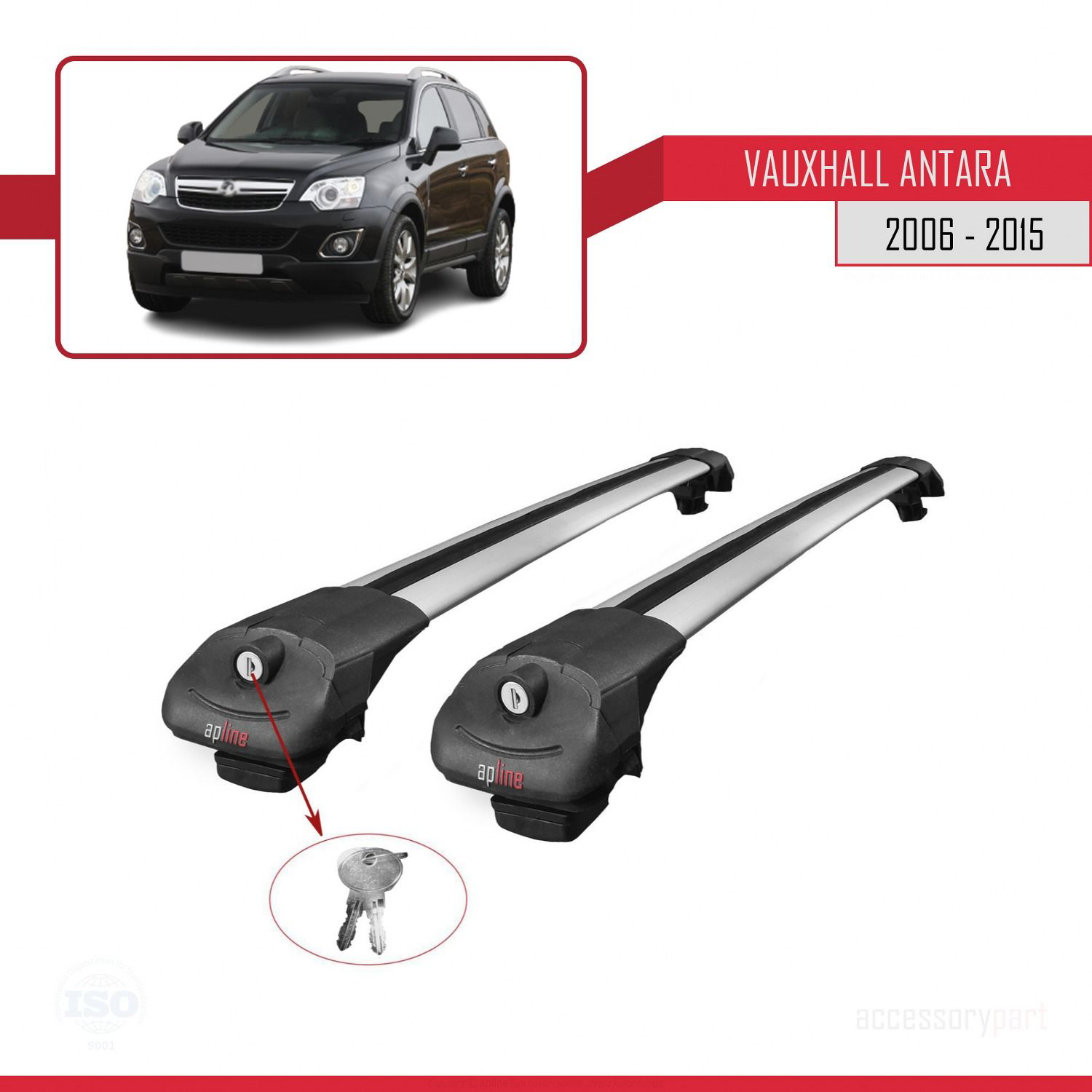 Vauxhall Antara 2006-2015 Arası ile uyumlu ACE-1 Ara Atkı Tavan B