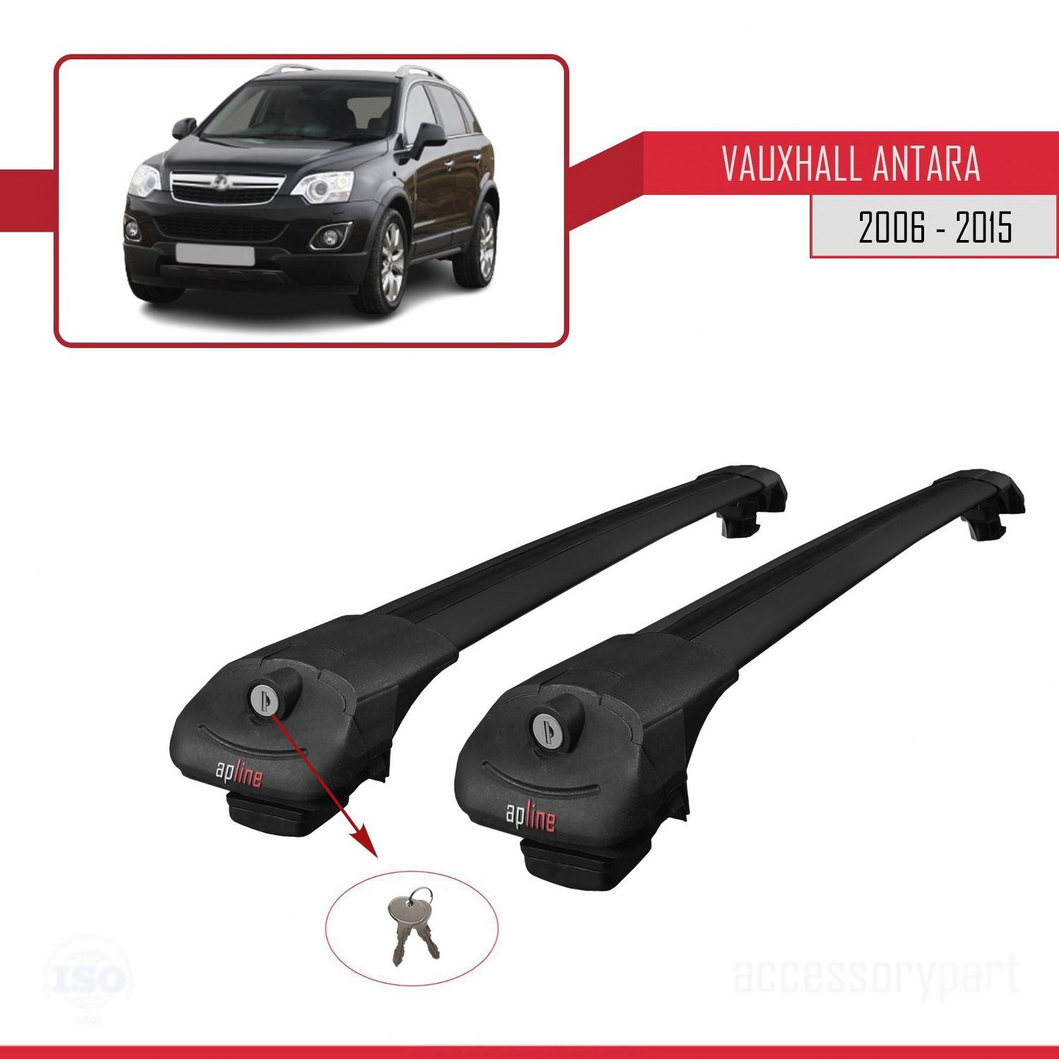 Vauxhall Antara 2006-2015 Arası ile uyumlu ACE-1 Ara Atkı Tavan B