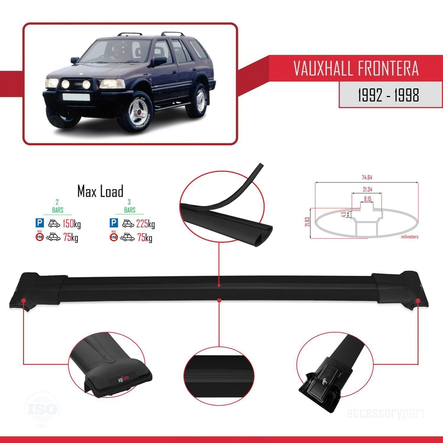 Vauxhall Frontera 1992-1998 Arası ile Uyumlu FLY Model Ara Atkı T
