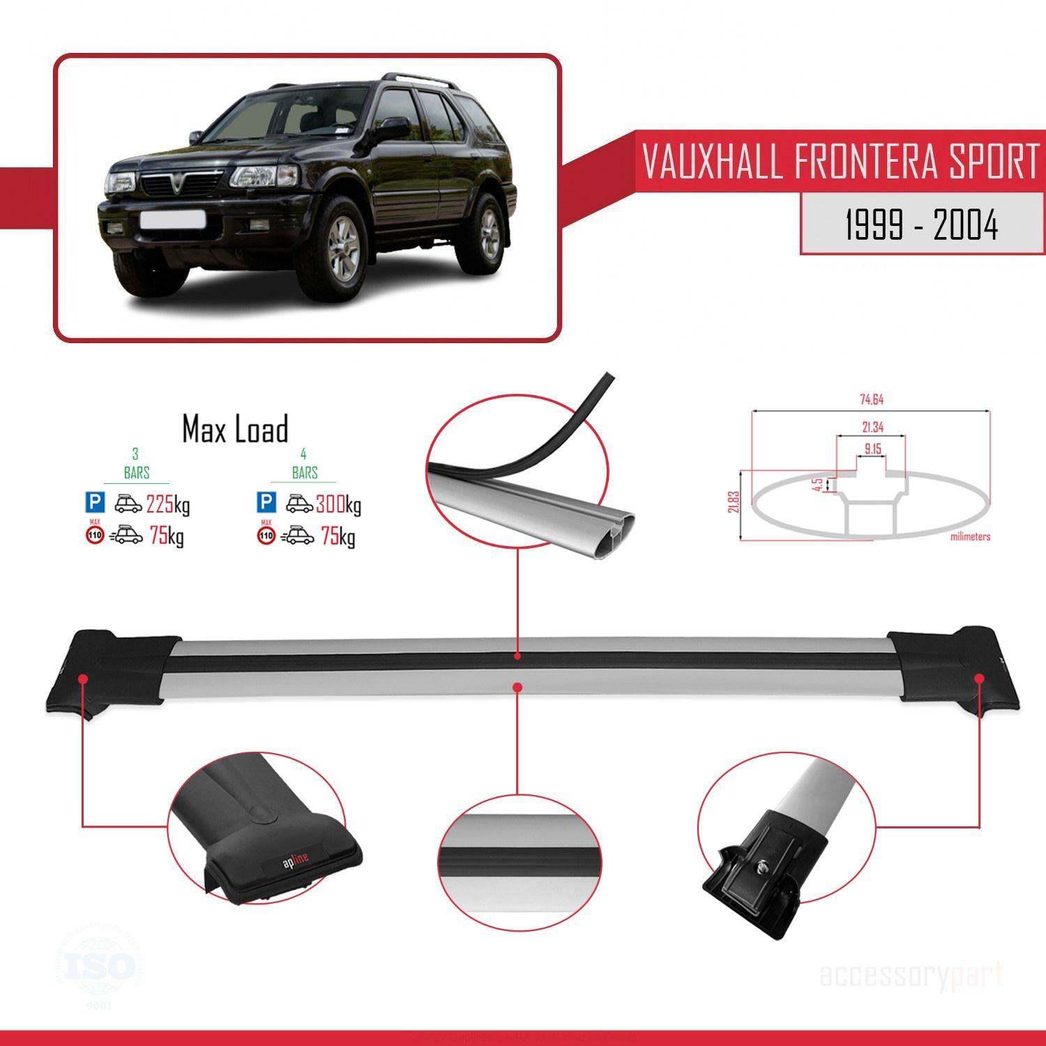 Vauxhall Frontera Sport 1999-2004 Arası ile Uyumlu FLY Model Ara 