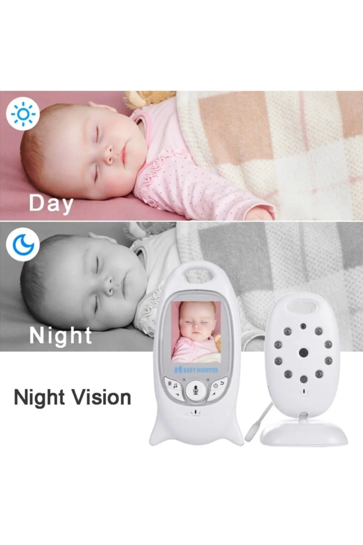 Vb-601 Kameralı Bebek Monitörü Net Görüntü Gece Görüşlü
