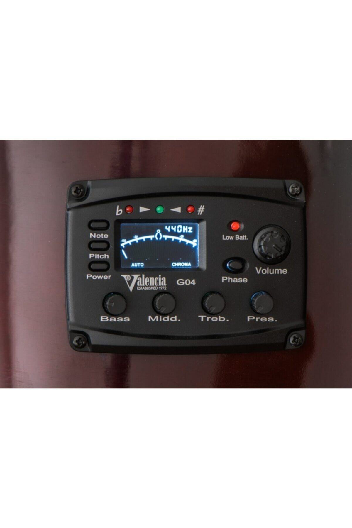 Valencia Vc104tce Elektro Klasik Gitar Sap Çelikli 4/4 Naturel Elektro Kla