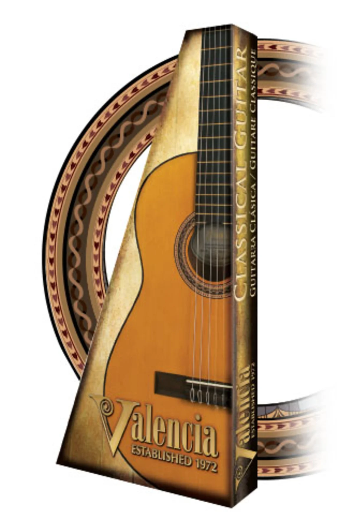VC104TRDS Klasik Gitar 4/4 Bordo Sunburst Sap Çelikli