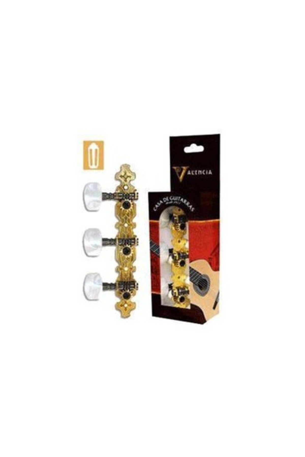 Valencia Vcmh0150gd Klasik Gitar Kulaği, Klasik, 3 Sağ+3 Sol, Set, Gol Val