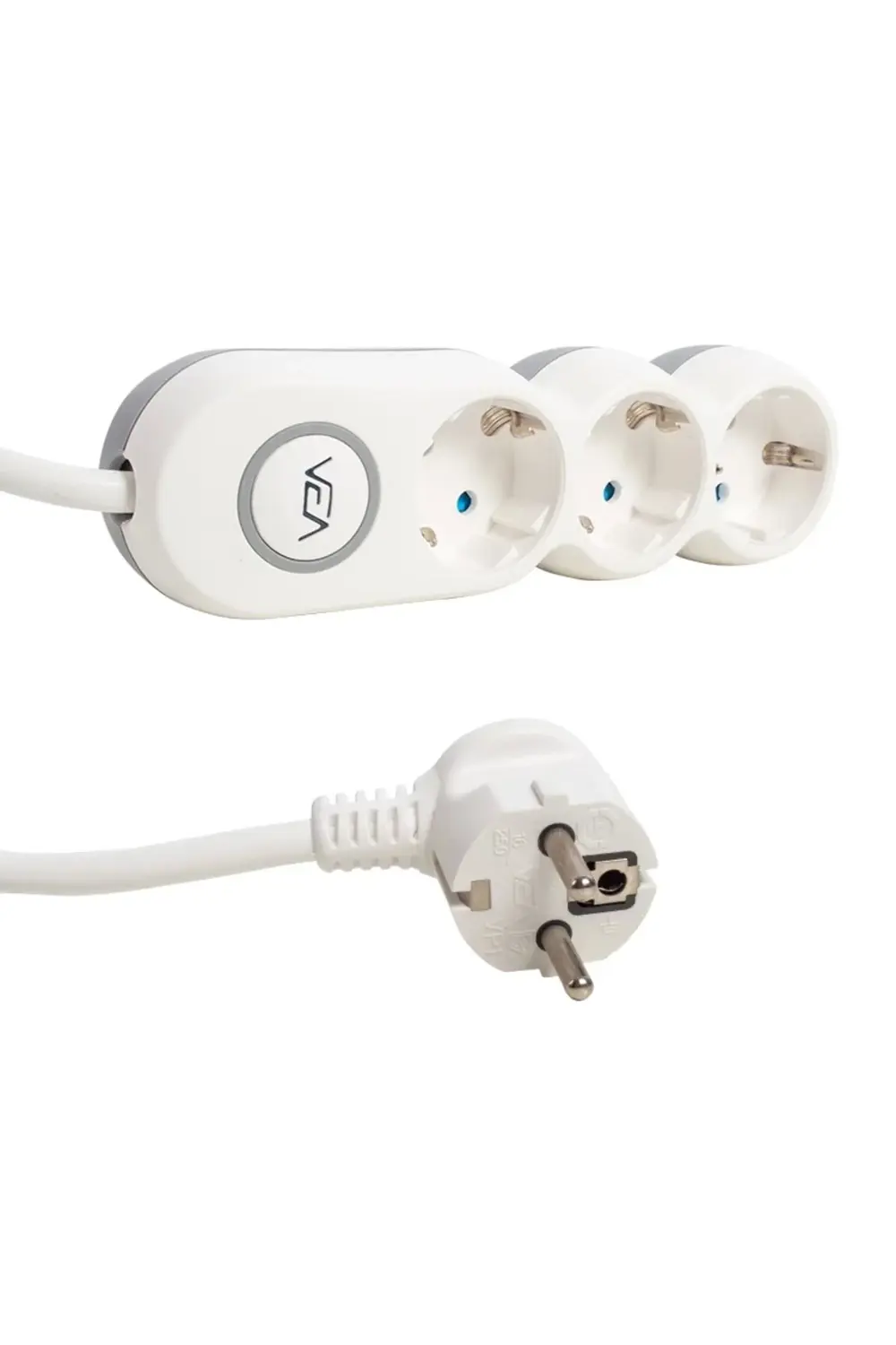 VE-2S3S 3LÜ 2 METRE KABLOLU ANAHTARLI GRUP PRİZ