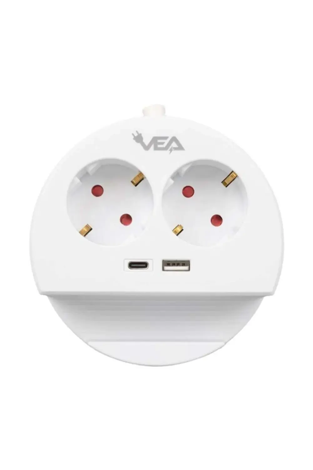 Ve- G1102C 2'Li Usb+ Type-C Girişli Anahtarlı 1.5 Metre Grup Priz