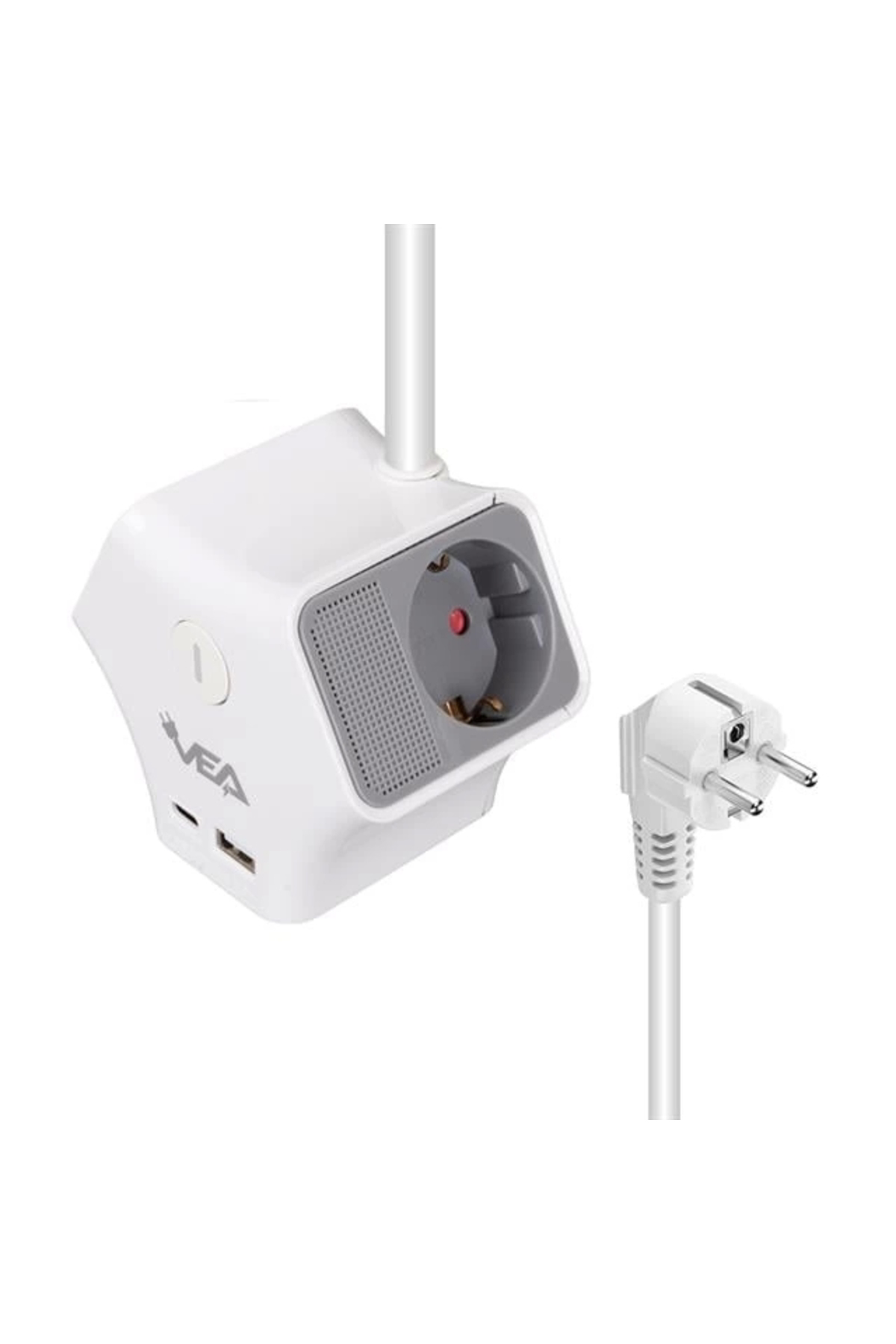VE-G903YC 3'lü USB+ Type-C Girişli Anahtarlı 1.5 Metre Grup Priz