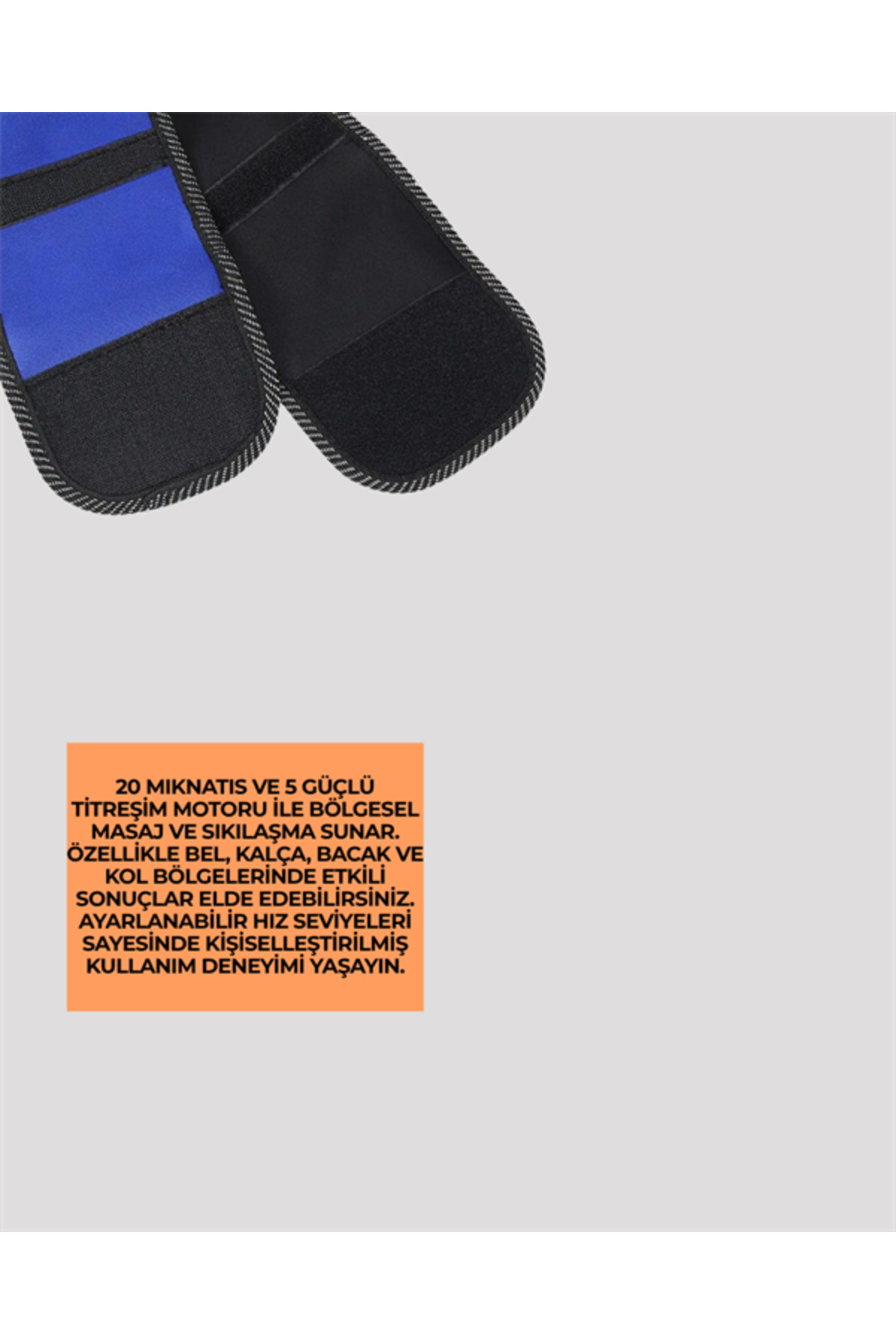 ve Masaj Kemeri 20 Mıknatıslı 5 Motorlu Fişli - Lisinya