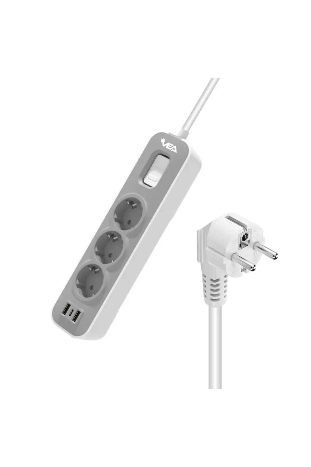 VE-NOVA103U A CLASS 3LÜ 2 USBLİ ANAHTARLI 1.5 METRE AKIM KORUMALI