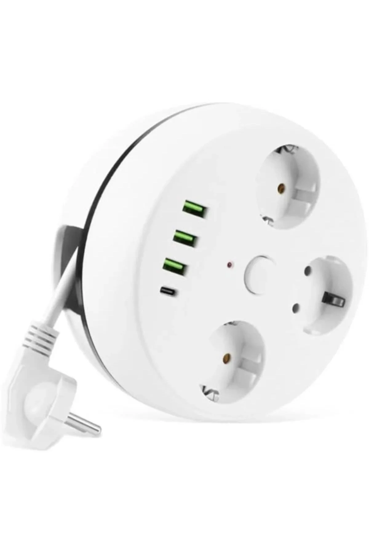 Vea 7 In 1, Akım Korumalı Grup Priz, 3'Lü, Anahtarlı, 3 Usb, 1 Type C, 1.5 Metre Kablolu, Kablos