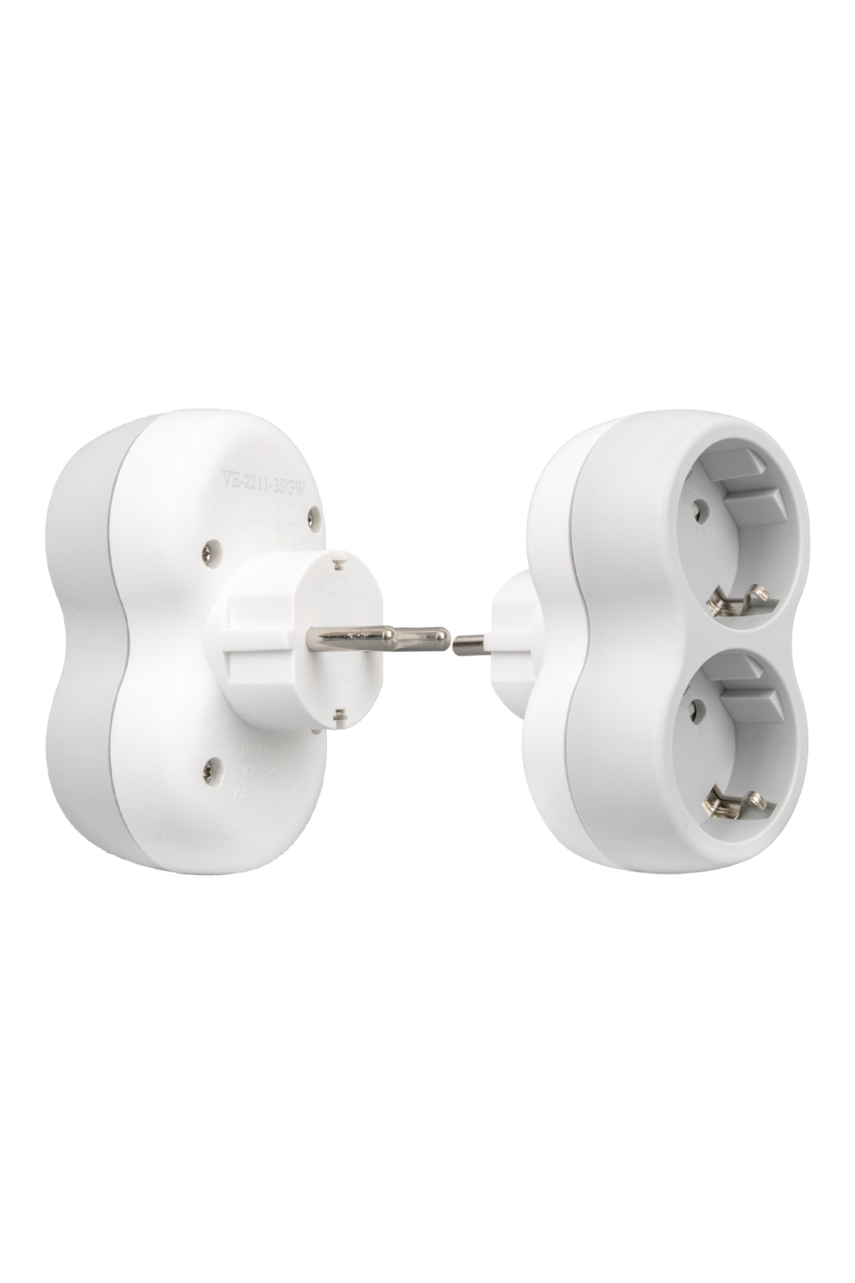 VEA VE-2211-3SGW A CLASS 2Lİ DİKEY ÇOKLU PRİZ (MADE IN MALAYSIA)