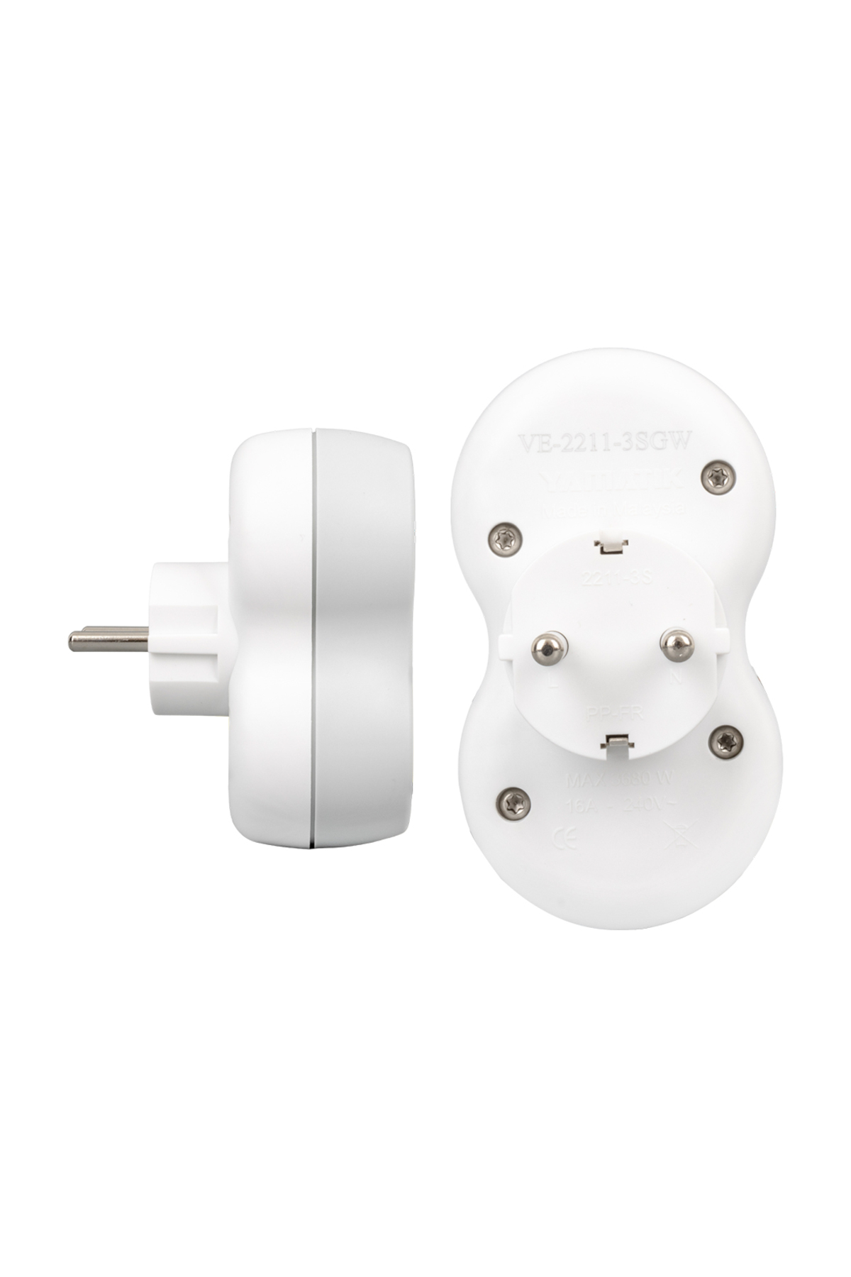 VEA VE-2211-3SGW A CLASS 2Lİ DİKEY ÇOKLU PRİZ (MADE IN MALAYSIA)