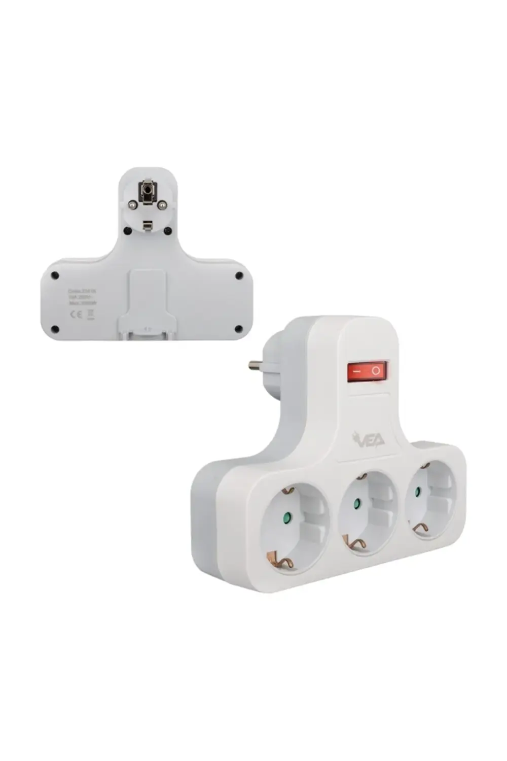 VEA VE-22418 16 AMPER 3500 WATT ANAHTARLI 3LÜ PRİZ