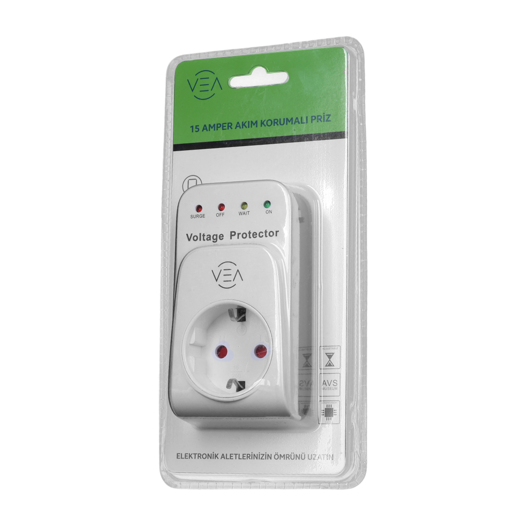 VEA VE-25531 15A 3520W AKIM KORUMALI PRİZ AŞIRI YÜKSEK GERİLİM (4