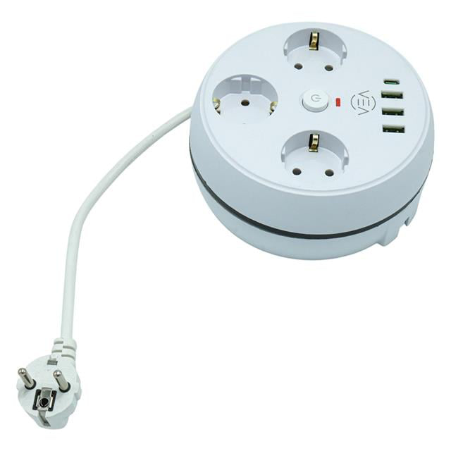 Vea VE-26583 3&amp;apos;LÜ 1.5 Metre Kablolu 3 USB / TYPE-C Giriş
