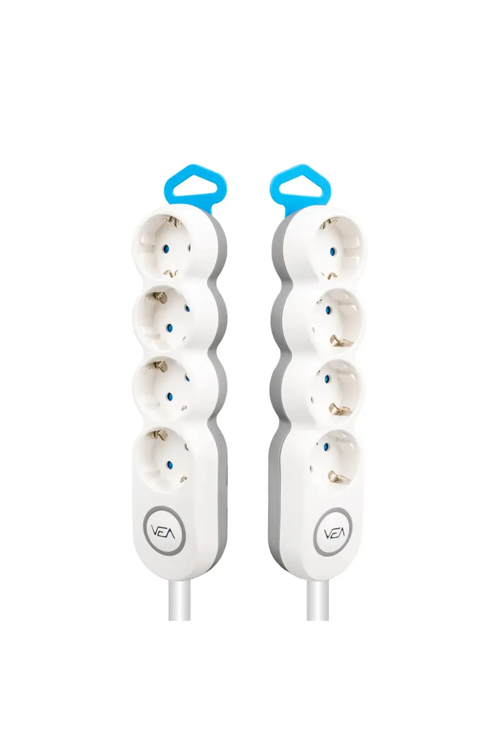 Vea VE-2S4S 4 Lü 1.5 Metre Kablolu Anahtarlı Çocuk Korumalı Emniy