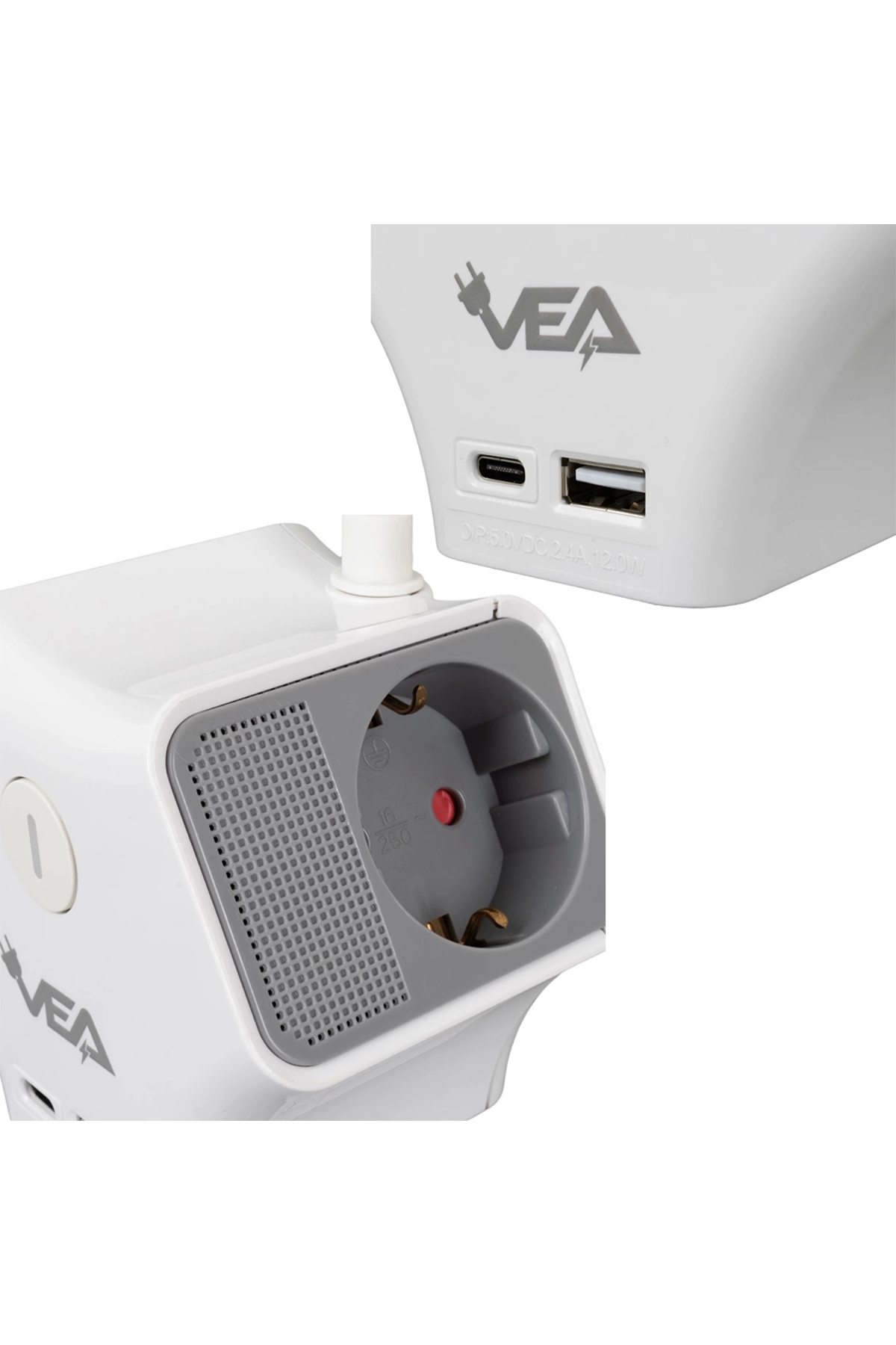 Vea Ve-g903yc 3lü Usb+ Type-c Girişli Anahtarlı 1.5 Metre Grup Pr