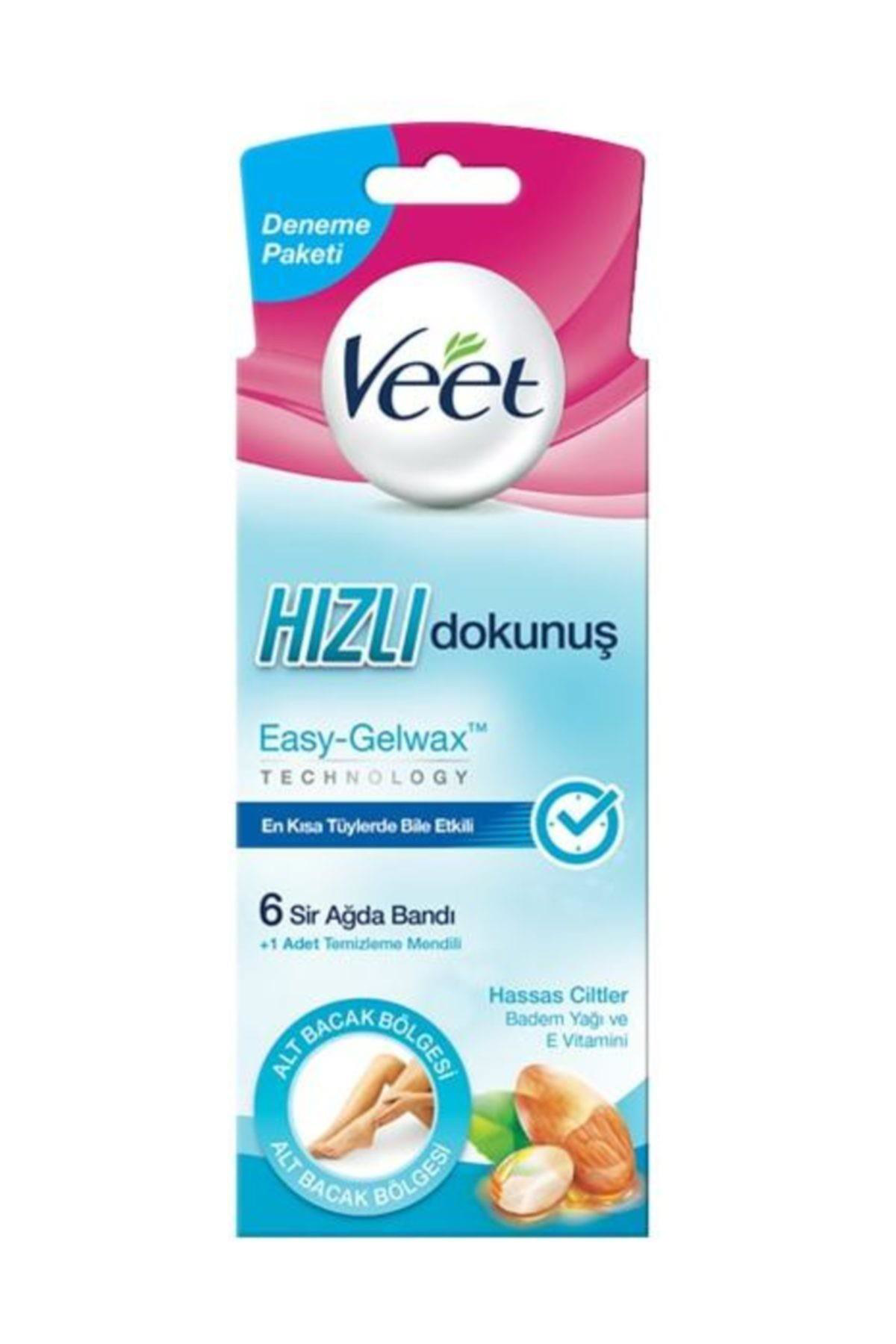Veet Ağda Bandı 6lı Hızlı Dokunuş Hassas Ciltler için Mavi