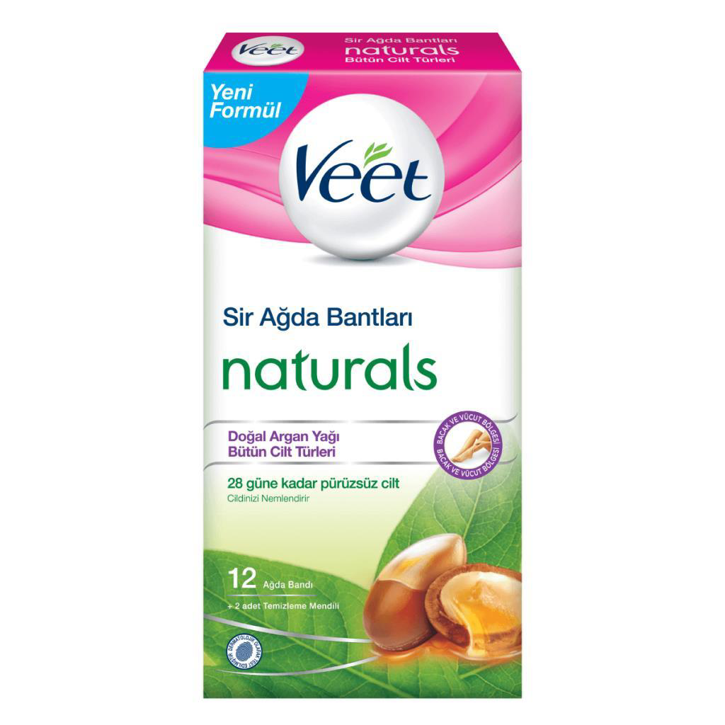 Veet Ağda Bandı Normal ve Kuru Ciltler için Shea Yağı 12li Natura