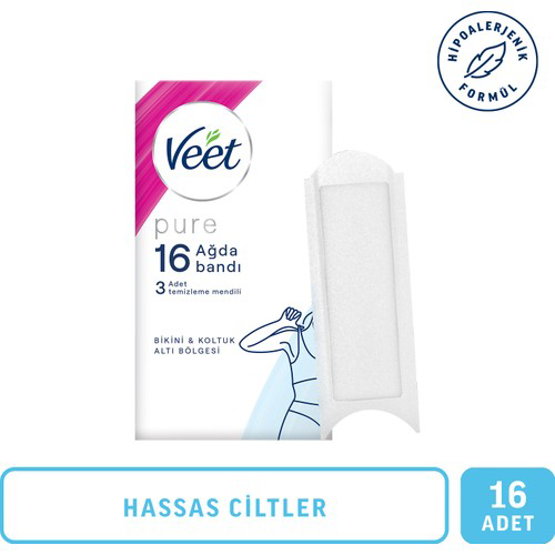 Veet Hipoalerjenik Sir Ağda Bandı Pure Bikini Bölgesi ve Koltuk A