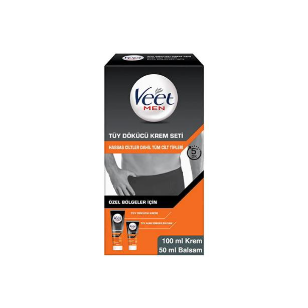 Veet Men Tüy Dökücü Krem Seti Özel Bölgeler İçin Tüy Dökücü Krem 
