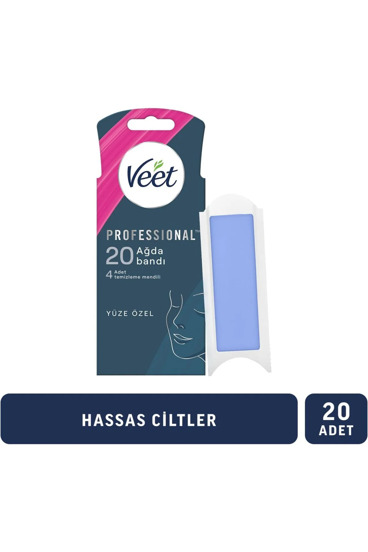 Veet Professional Yüz Ağda Bandı 20'li Hassas Ciltler