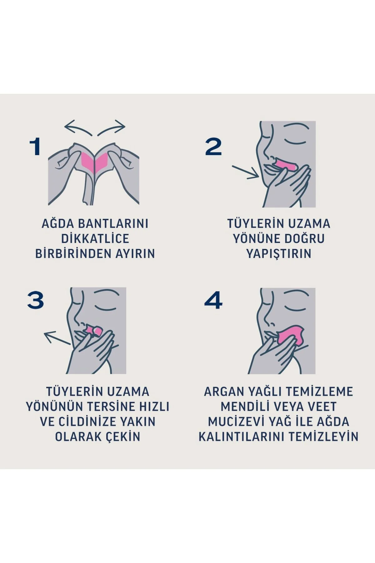 Veet Pure Hipoalerjenik Yüz Ağda Bandı, (2 x 20 Adet)