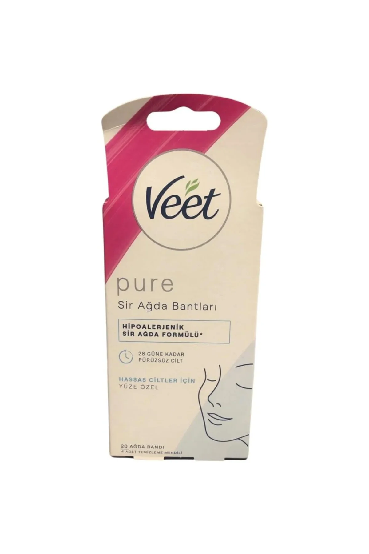 Veet Pure Hipoalerjenik Yüz için Parfümsüz Sir Ağda Bandı (1 x 20