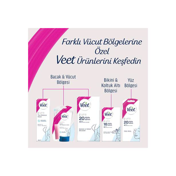 Veet Men Veet Pure Sir Ağda Bantları Hasas Ciltler İçin Bacak Ve Vücut Böl Veet Men Veet Pure Sir Ağda Bantları Hasas Ciltler İçin Bacak Ve Vücut Böl