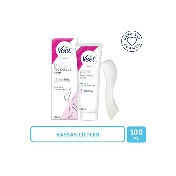 Veet Men Veet Pure Tüy Dökücü Krem Bacak Ve Vücut Bölgesi Hassas Ciltler 1