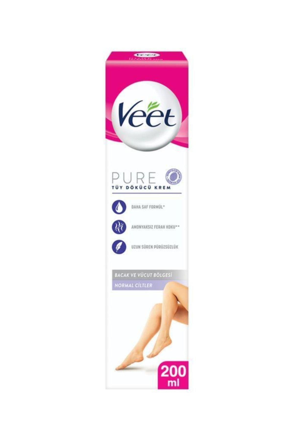 Veet Pure Tüy Dökücü Krem Bacak Ve Vücut Bölgesi 200 ml