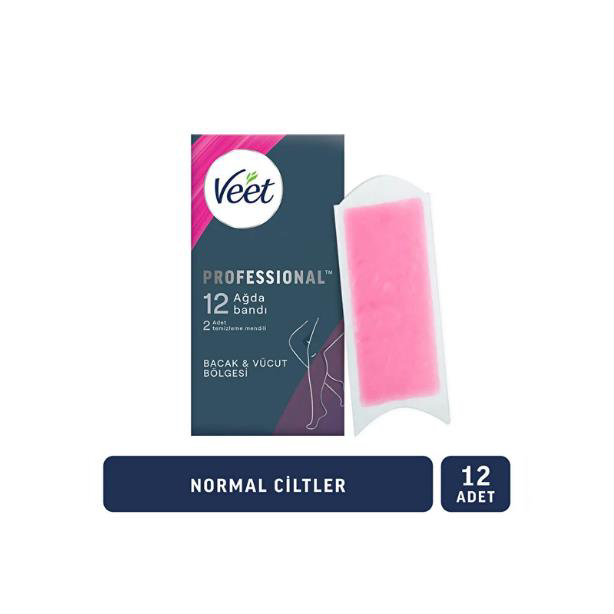 Veet Men Veet Sir Ağda Bantlari Professional Normal Ciltler İçin Bacak Ve 