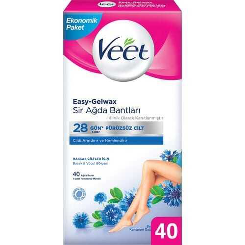 Veet Sir Ağda Bandı 40 lı Hassas Ciltler için