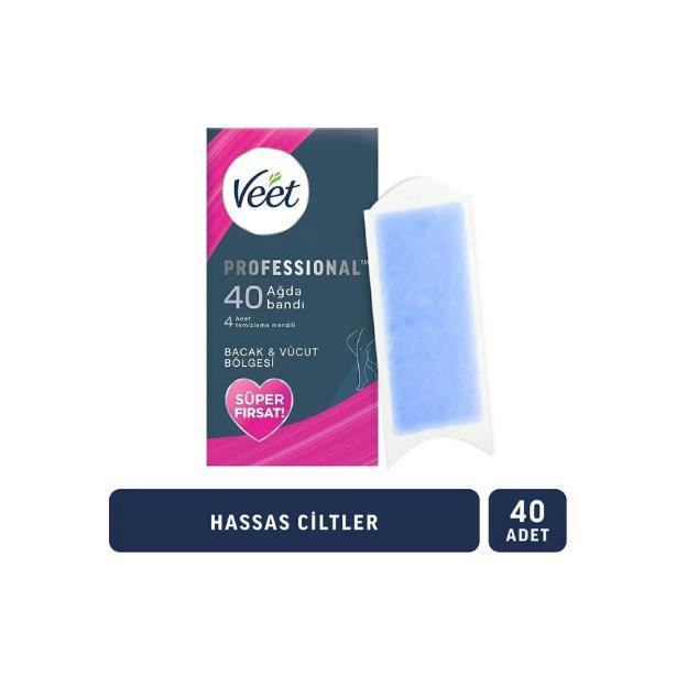 Veet Men Veet Sir Ağda Bantlari Professional Hasas Ciltler İçin Bacak Ve V