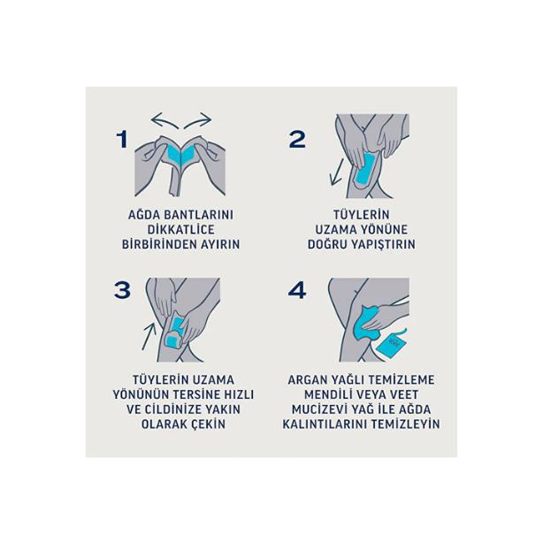 Veet Men Veet Sir Ağda Bantlari Professional Hasas Ciltler İçin Bacak Ve V