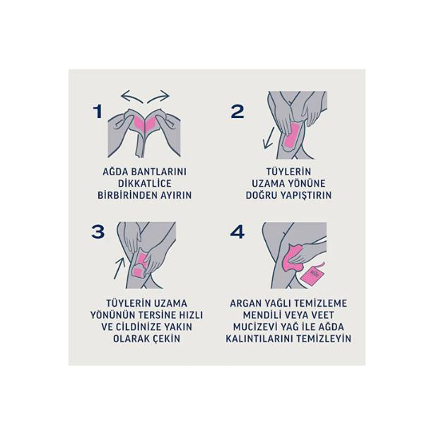 Veet Men Veet Sir Ağda Bantlari Professional Normal Ciltler İçin Bacak Ve 