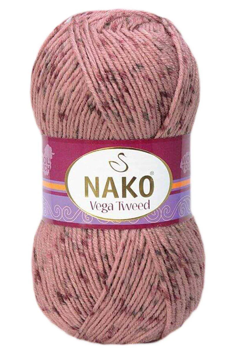 Vega Tweed Premium Akrilik El Örgü İpi – 5 Adet Yumuşak Örgü İpliği No: 31760