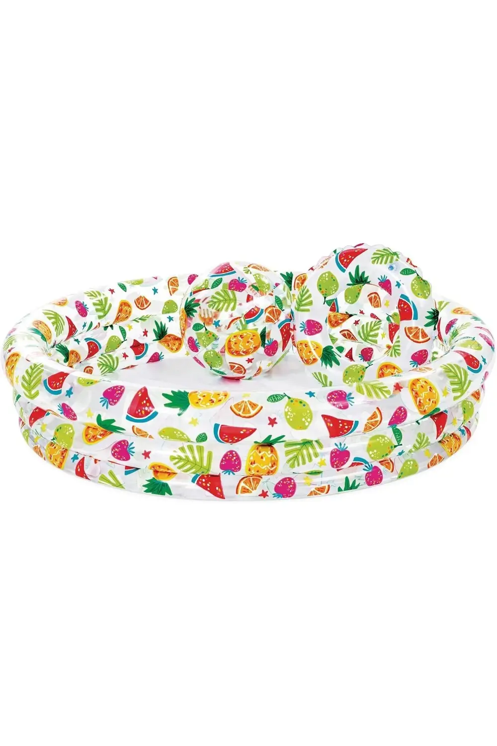 vegaShop 59469 Tropikal Meyve Desenli Havuz Seti 132 cm, su sporl