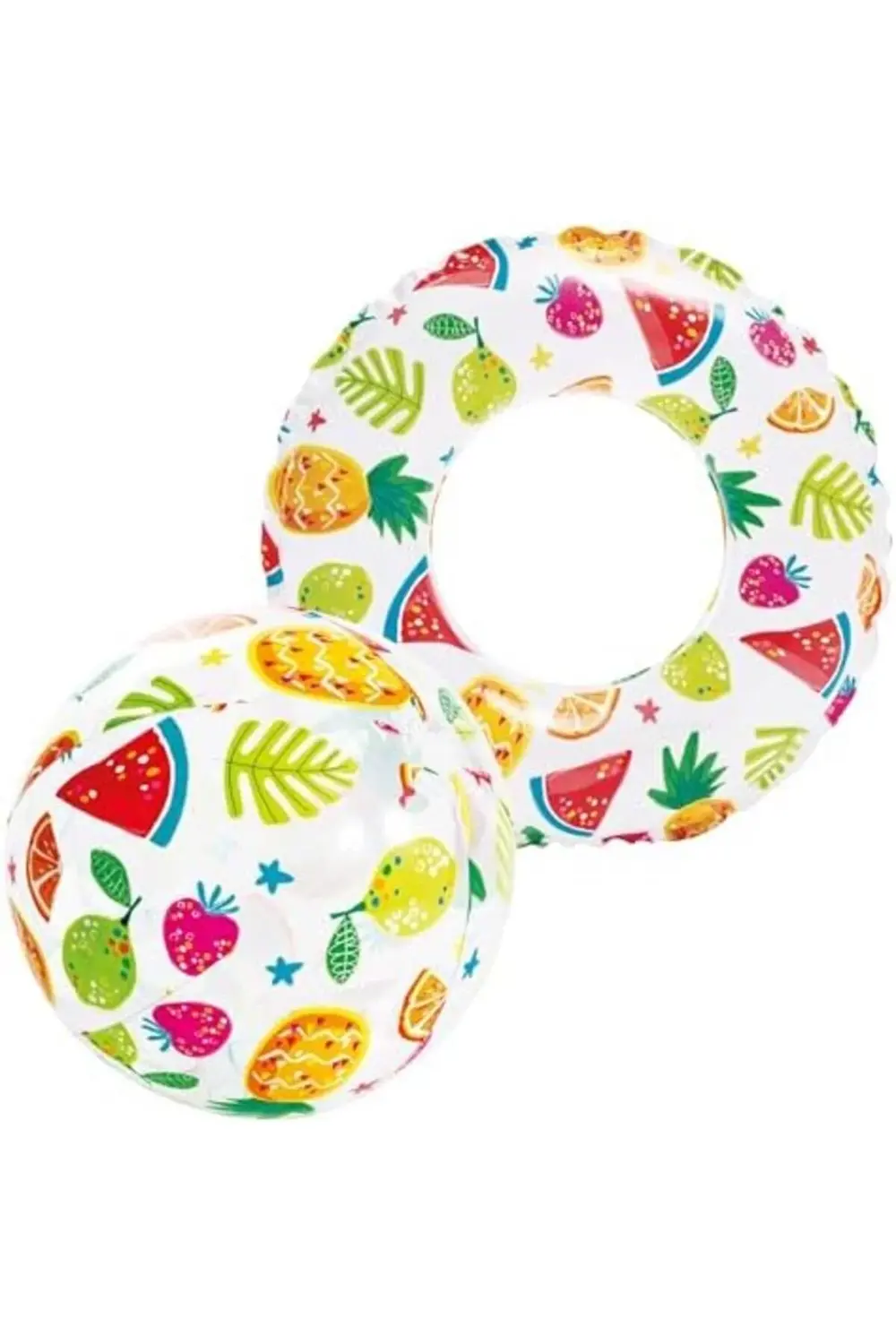 vegaShop 59469 Tropikal Meyve Desenli Havuz Seti 132 cm, su sporl