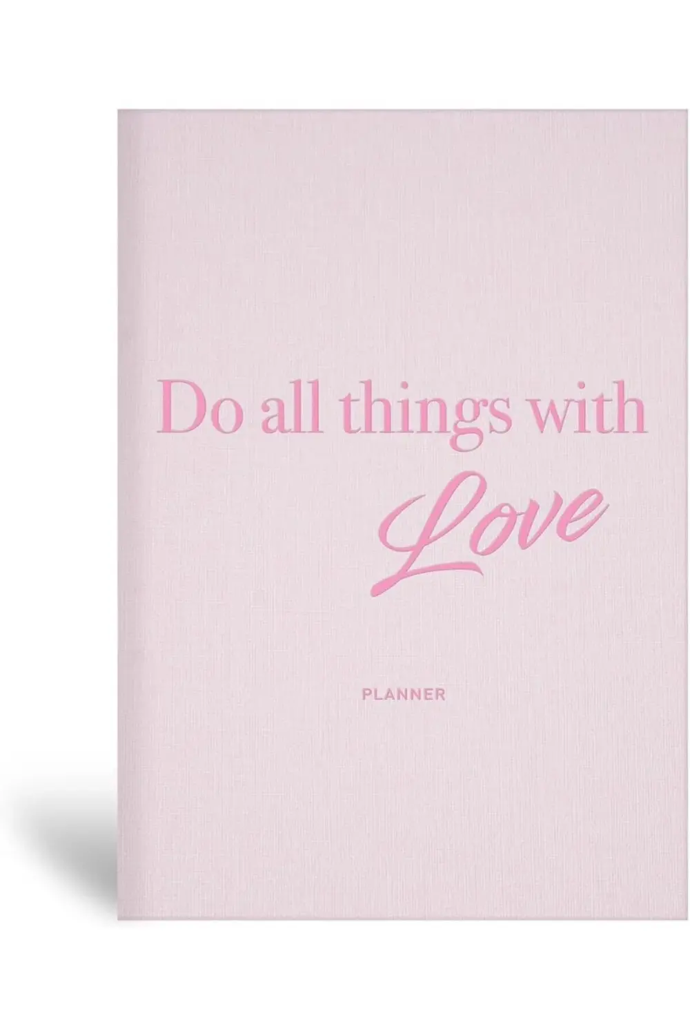 VegaShop Color 15x21 Keten Süresiz Planlayıcı Ajanda Defter Pembe