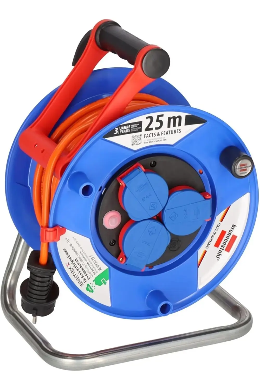 VegaShop Garant Serisis IP44 Lisanslı 25 Metre Makaralı Uzatma Ka