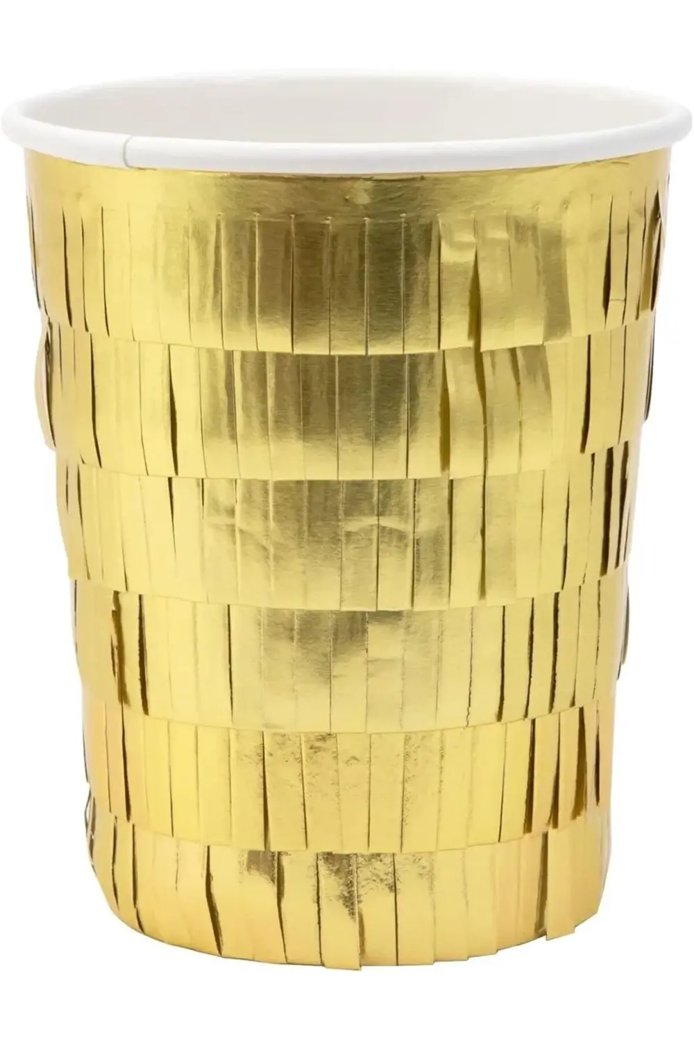 vegaShop Meri Gold Fringe Party Cups 1032927