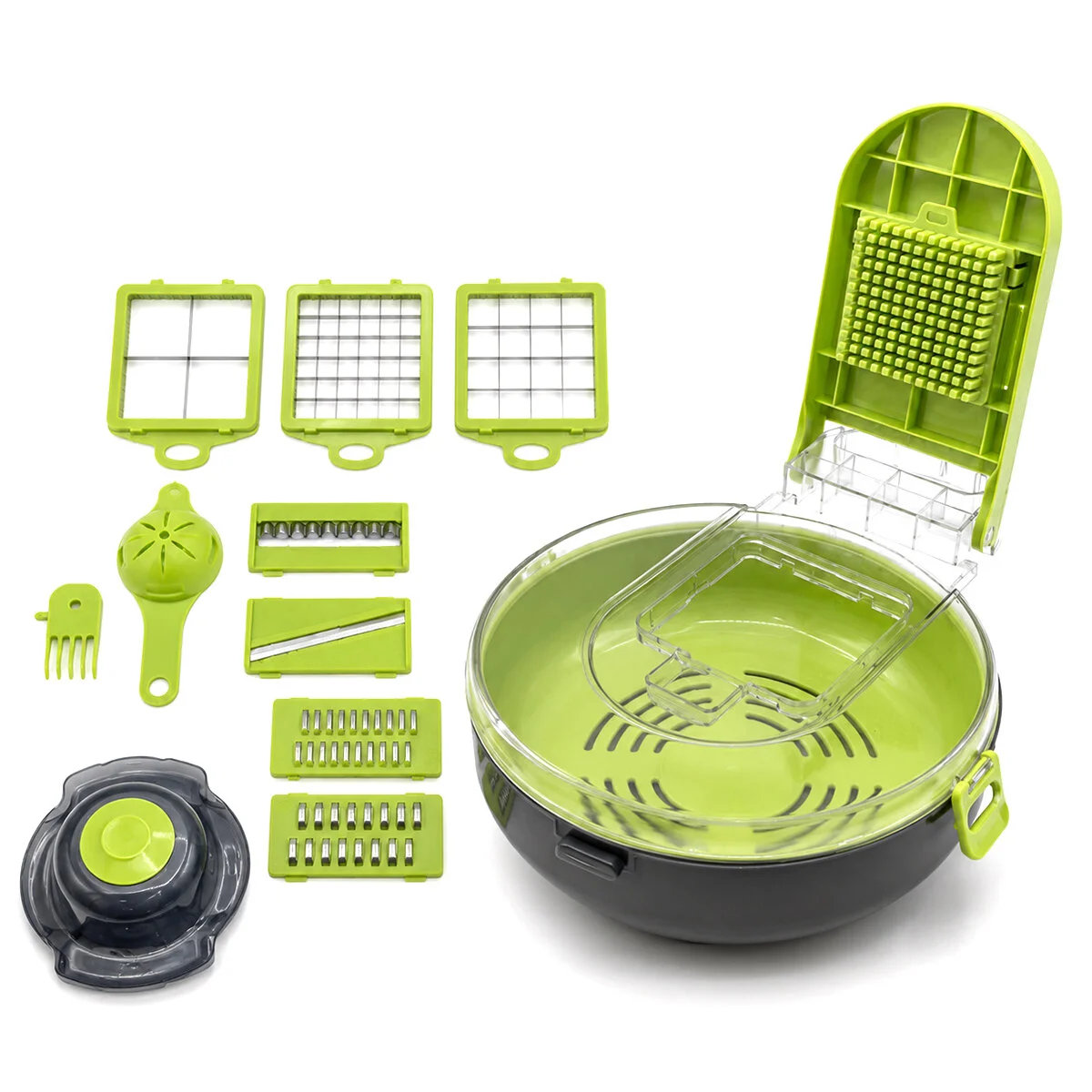 Vegetable Cutter Hazneli 9IN1 Çok Fonksiyonlu Sebze Dilimleyici - Kesici - Doğrayıcı Seti DP-901