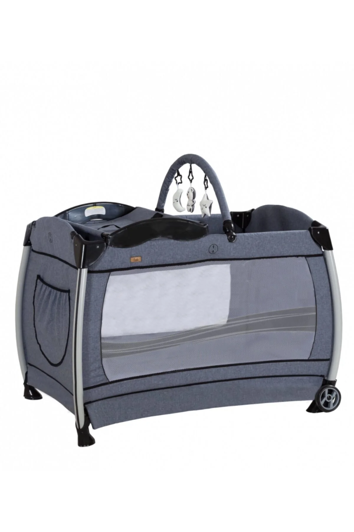 Velar Katlanır Oyun Parkı-park Beşik-70x110-gri