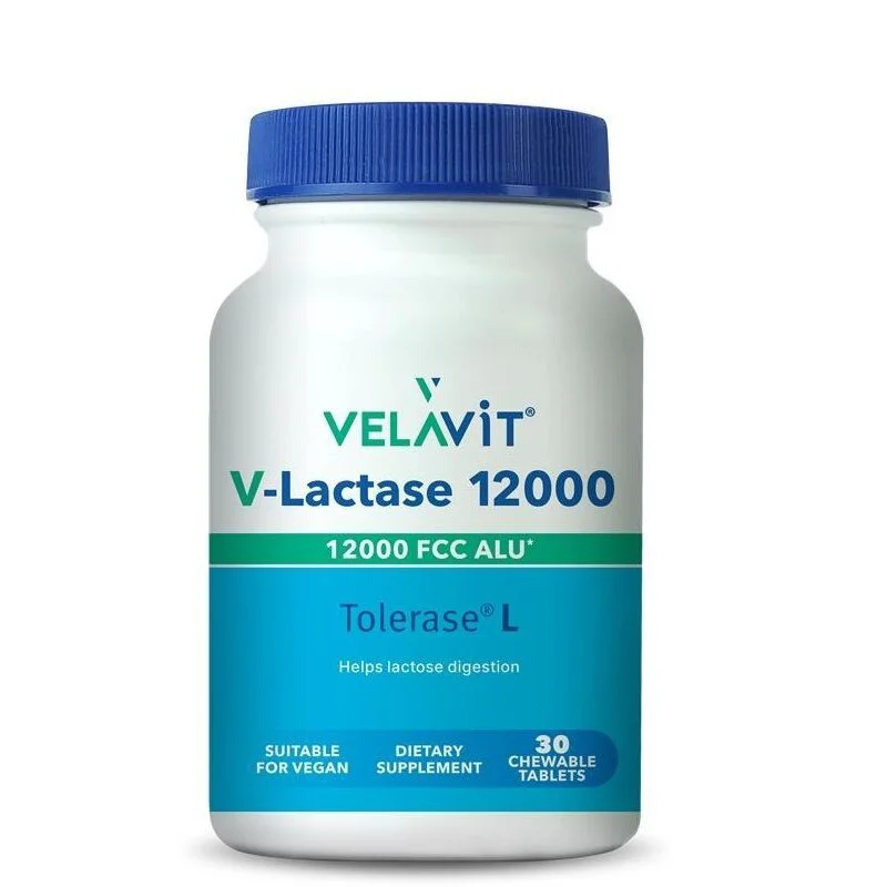 Velavit V-Lactase 12000 FCC ALU Tablet 30lu Velavit V-Lactase 12000 FCC ALU Tablet 30lu