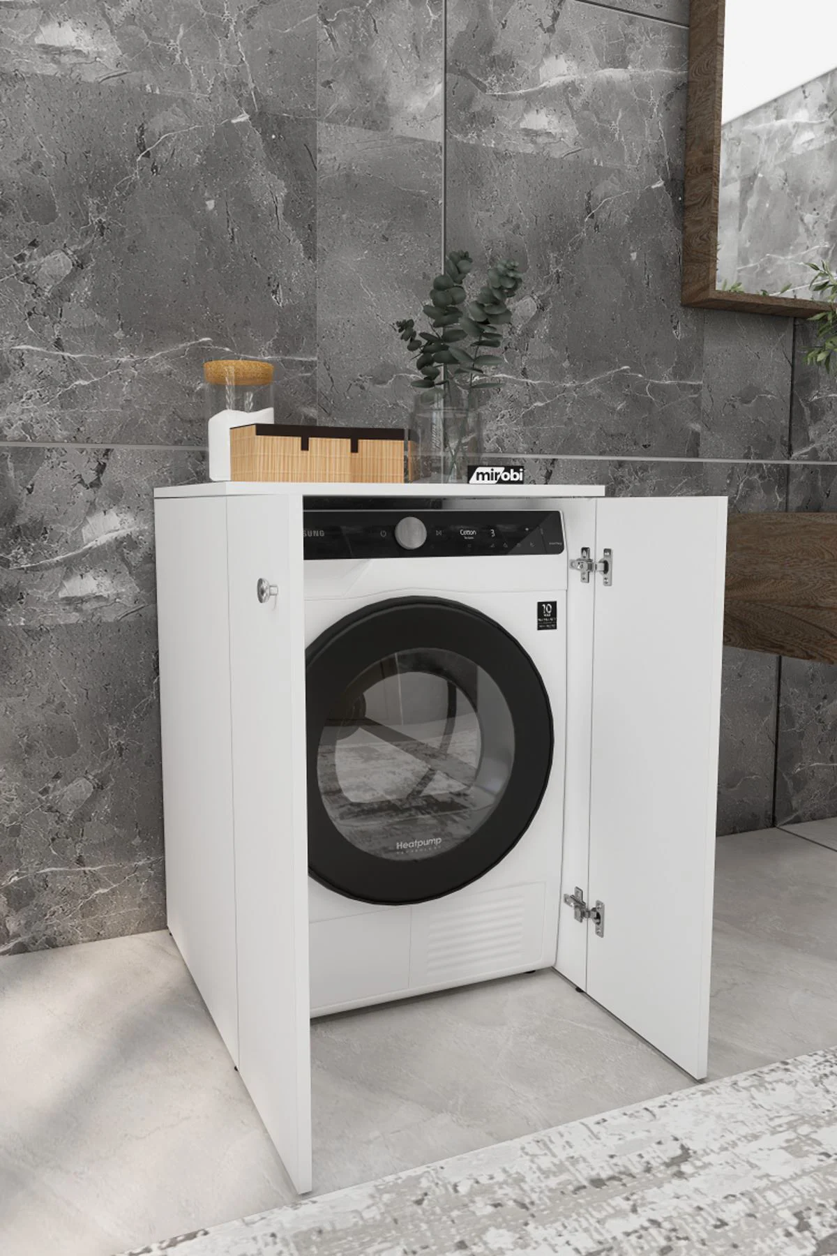 Veltra Kapaklı Çamaşır Makinesi Dolabı Kurutma Makinesi Alt Dolab