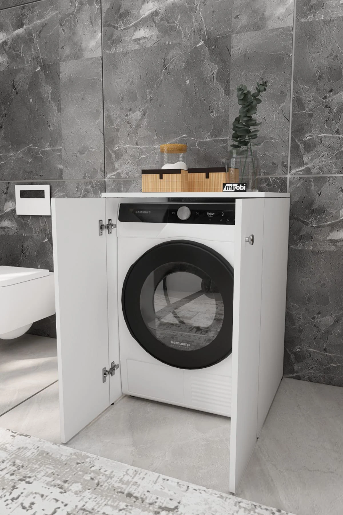 Veltra Kapaklı Çamaşır Makinesi Dolabı Kurutma Makinesi Alt Dolab