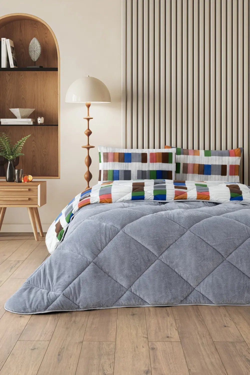 Veluna Tek Kişilik Wellsoft Yorgan Uyku Seti Lastikli Çarşaflı Ya