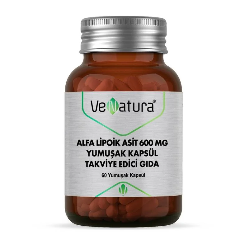 Venatura Alfa Lipoik 600 mg 60 Softgel Kapsül Venatura Alfa Lipoik 600 mg 60 Softgel Kapsül