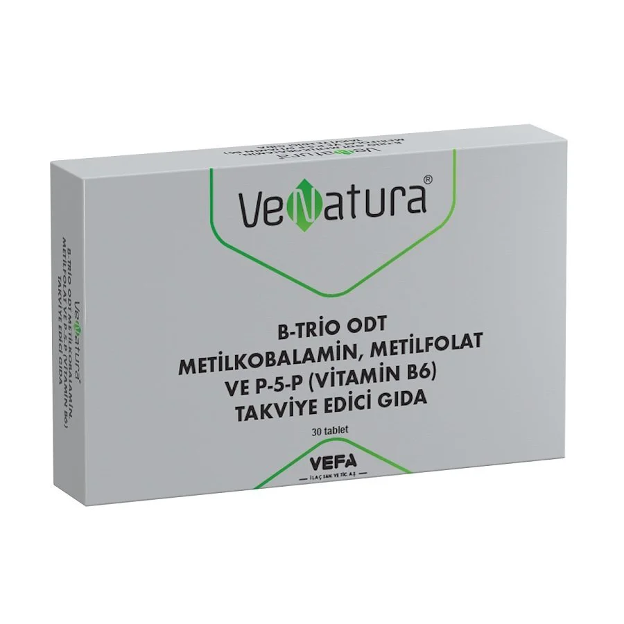 VeNatura B-Trio ODT Metilkobalamin,Metilfolat Ve P-5-P Tablet 30lu VeNatura B-Trio ODT Metilkobalamin,Metilfolat Ve P-5-P Tablet 30lu